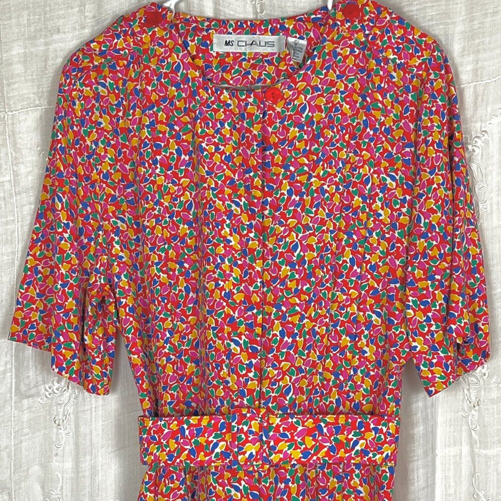 Chaus Vintage Rayon Tailored Shirt Dress